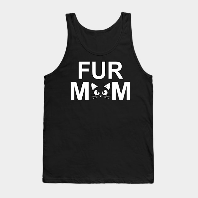 Fur Mom Whiskers and Cat Nose Cat Parent Tank Top by heryes store